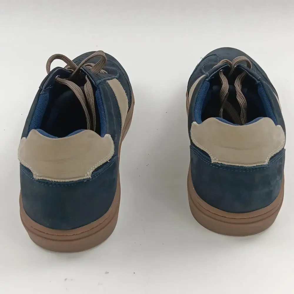 Section X Shoes Mens Size 12 Blue Leather Casual Lace Up Sneakers 641SX0010